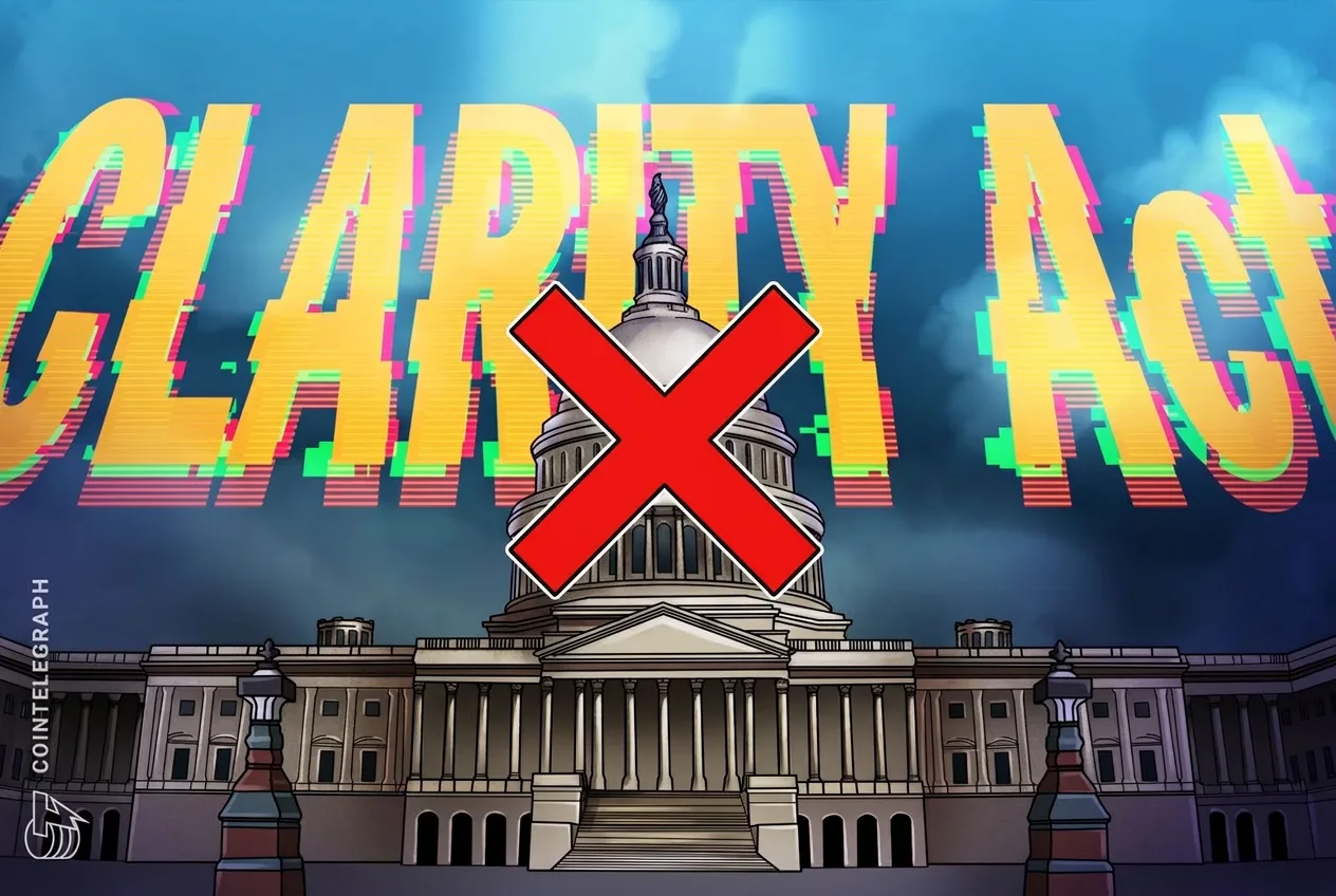US Senate Blocks Crypto Clarity Act Advancement Amid Regulatory Uncertainty