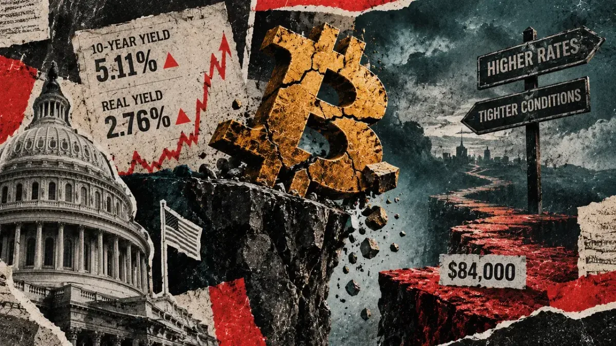 Bitcoin Tests $84,000 Support as US 10-Year Treasury Yield Hits 5.11%