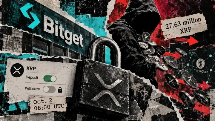 Bitget freezes XRP withdrawals as stolen tokens move toward THORChain