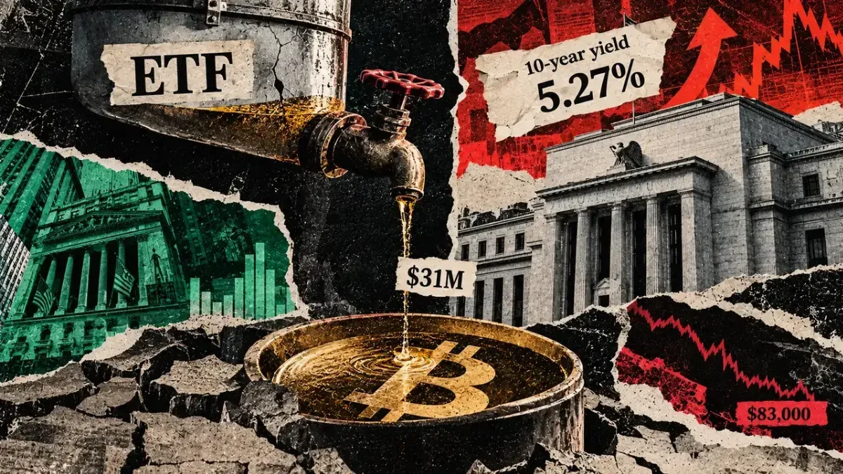 Bitcoin stalls near $84K wall as ETF inflows drop to $31M